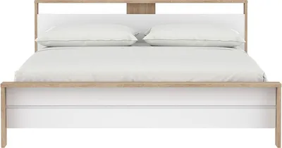 Productafbeelding van Next bed met 1 legplank 180x200cm hoogglans wit.