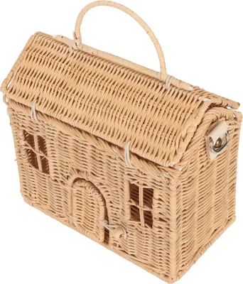 Imagen del producto de Bolso de ratán tejido a mano, bolso de hombro de ratán, bolso de ratán de verano, bolso de mano de ratán tejido a mano, bolso de ratán para mujer, bolso de paja de ratán, bolso de playa