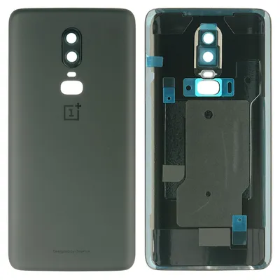 Produktbild von Oneplus 6 Backcover + Kameraglas + Kleber (Matt Schwarz), Schwarz