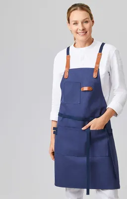 Produktbild von Latzschürze Canvas 70 x 80 cm navy : 100% Baumwolle 290 g/m² (Canvas) : navy