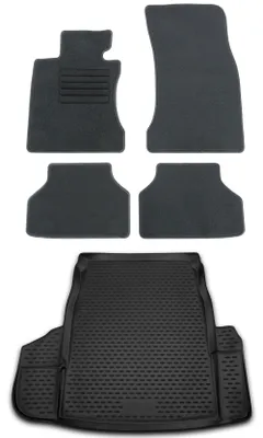 Produktbild von Gummi-Kofferraumwanne + Fußmatten Set für 5er BMW E60, Bj. 7/2003-2/2007