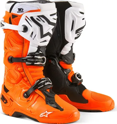 Zdjęcie produktu dla buty TECH 10 ENDURO, ALPINESTARS (fluo pomarańczowy/czarny/biały, rozmiar 48)