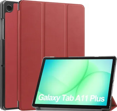 Produktbild von Samsung Galaxy Tab A11 Plus Hülle - Coverup Tri-Fold Ständer Klapphülle mit Schlaf/Wach-Funktion - Bordeaux