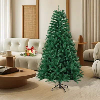 Produktbild von 180cm Weihnachtsbaum Groß mit 800 Spitzen,Weihnachtsbaum künstlich Weihnachtsbaum deko,Christbaum-Ständer,Weihnachtsdeko – PE grün Tanne Weihnachten