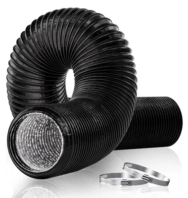 Productafbeelding van 4 Inch Flexibele Luchtleidingen met Klemmen, 3 Meter