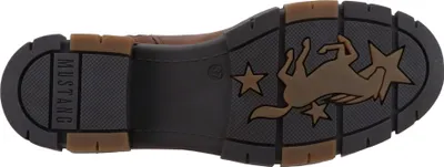 Produktbild von Mustang Damen Stiefelette mit Farbakzentsohle und Reißverschluss, Größe:38 EU, Farbe:Braun