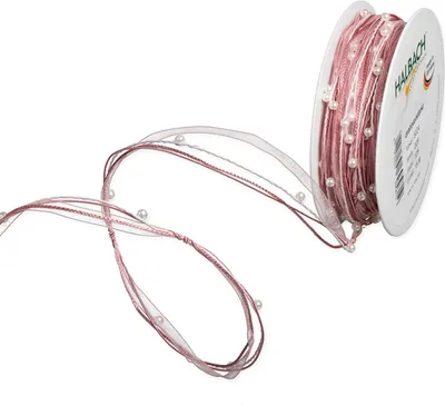 Produktbild von Organza-Perlen-Kette altrosa 15m