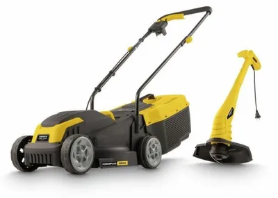 Obrázok produktu pre POWERPLUS POWXG62205T Elektrická kosačka a hranač – set, 1300 W + 250 W, šírka kosenia 32 cm, objem zberného koša 30 l, vhodná pre plochy do 250 m²