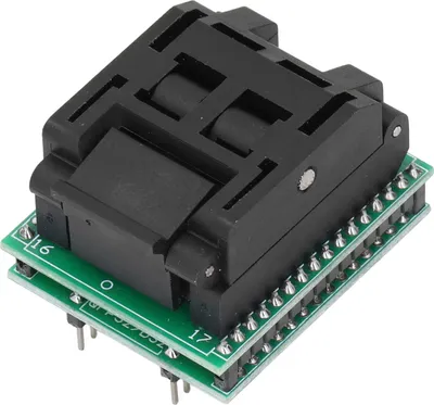 Produktbild von TQFP32 QFP32 zu DIP32 Programmiersockel für Leiterplatten, 2,54 mm Pin-Raster, Testsockel für DIY-Projekte