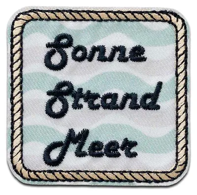 Produktbild von Sonne, Strand, Meer - Aufnäher, Bügelbild, Aufbügler, Applikationen, Patches, Flicken, zum aufbügeln, Größe: 5,4 x 5,5 cm