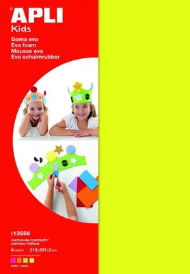 Immagine prodotto di Schiuma fluorescente 210 x 297 mm - assortimento di colori fluo, 4 pezzi