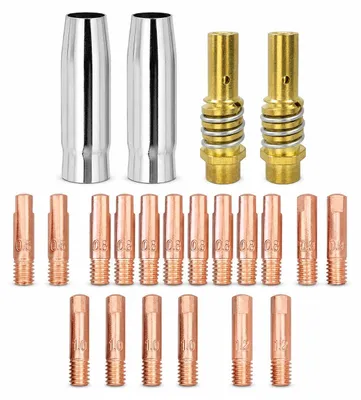Imagen del producto de Kit de accesorios para pistola de soldar, con 20 puntas de contacto para soldadura