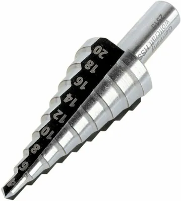Produktbild von Wolfcraft Stufenbohrer HSS Schaft 8mm Durchmesser 4-20mm 2515000