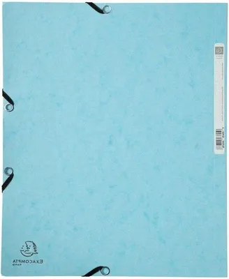 Image de Pochette élastique A4 - Rangement de documents - Carton 400 g/m² - 24 x 32 cm