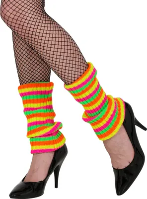 Produktbild von Beinstulpen zum 80er Jahre Disco Kostüm Farbe: Neon-Bunt