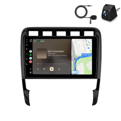Immagine prodotto di Radio installata successivamente compatibile con Porsche Cayenne 9PA 2002-2010 Carplay Android Auto Navi Bluetooth DAB+ telecamera posteriore 9 pollici 32 GB