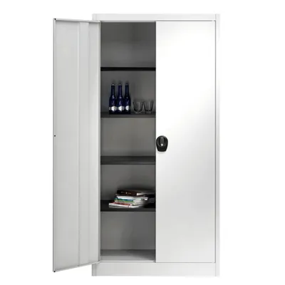 Produktbild von mauser Stahlschrank 790052A0 lichtgrau 4 Fachböden 95,0 x 42,0 x 195,0 cm, aufgebaut, 1 St.