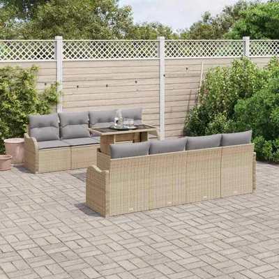 Obrázek produktu pro Maison Exclusive - Sada zahradních pohovek 7 pcs Beige a šedá polyratan
