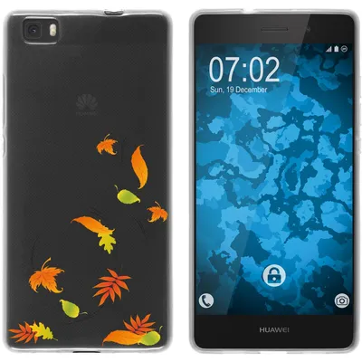 Produktbild von PhoneNatic Case kompatibel mit Huawei P8 Lite 2015 (1.Gen.) Silikon-Hülle Herbst Blätter/Leaves M1