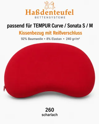 Produktbild von Kissenbezug passend für TEMPUR Curve & Sonata S/M – 61 × 40 cm, KI-generiertes Bild