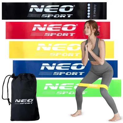 Immagine prodotto di Neo-Sport NS-959 Gomma di resistenza per esercizi, set da 5