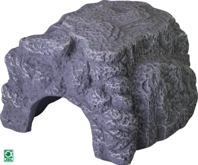 Produktbild von JBL ReptilCava Terrariumhöhle in Stein-Optik, Grau, für Reptilien, 16 x 13,5 x 10 cm