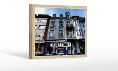 Produktbild von Holzschild Städte Düsseldorf Gerresheim Architektur 18x12 cm