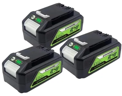 Productafbeelding van Oplaadbare batterij, 8000 mAh capaciteit, compatibel met Greenworks gereedschap, 3 stuks batterij, 8,0 Ah