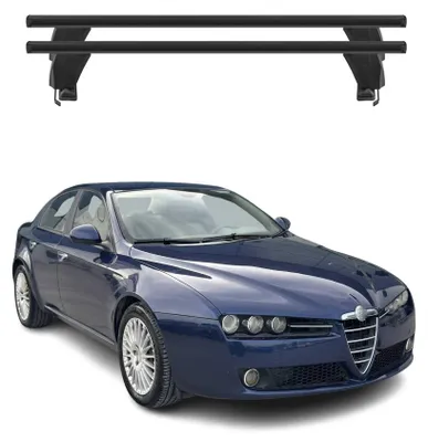 Obrázok produktu pre Strešný nosič Menabo pre Alfa Romeo 159 notchback 2005-2012 ABE hliníková čierna 2x, Obrázok generovaný UI