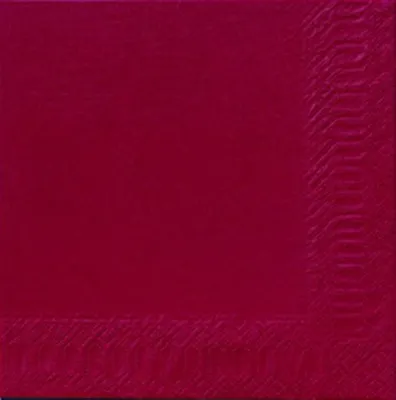 Produktbild von 1000 DUNI Servietten, bordeaux, 3-lag., 33x33 cm, 1/4 Falz, 211123