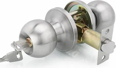 Obrázek produktu pro Dveřní klika, kulatá klika Zámek dveří, zámek na klíč, západka Velikost 60 / 70 mm YOIURT