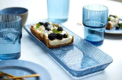 Immagine prodotto di Bitz Kusintha Piatto da portata rettangolare blu 38x14 cm
