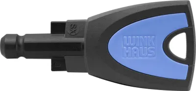 A product shot of a WINKHAUS key.