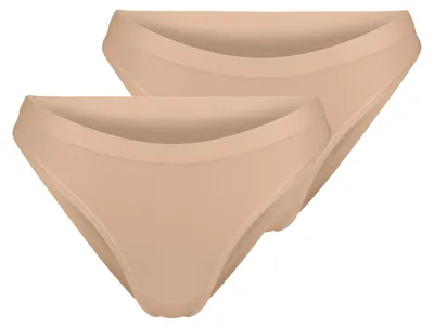 Produktbild von sloggi Damen Brasilslip Blue GO Sense 2-Pack peanutbutter - Größe XS
