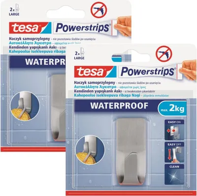 Immagine prodotto di Gancio da bagno autoadesivo impermeabile Tesa x 2
