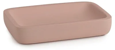 Immagine prodotto di Portasapone da appoggio in resina rosa matt | Yucca