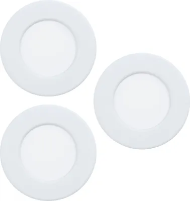 Produktbild von FUEVA 5 Einbauleuchte Einbaulampe Deckenlampe Deckenleuchte - Ø8,6 x ET26 cm - weiß - 3X2,7W inkl. - IP20