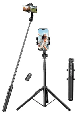 Immagine prodotto di Bastone selfie / Bastone telescopico con supporto e telecomando Bluetooth da 1,5 m Ugreen Lp586 - Nero
