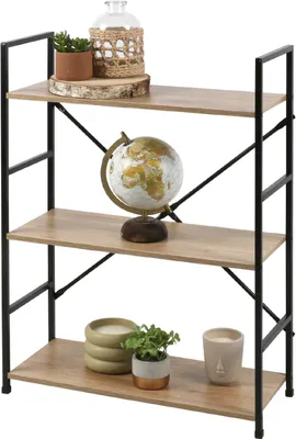 Produktbild von Regal Colorado, Nachbildung Eiche, 3 Fachböden, Metall, 58,5x23,5x80cm