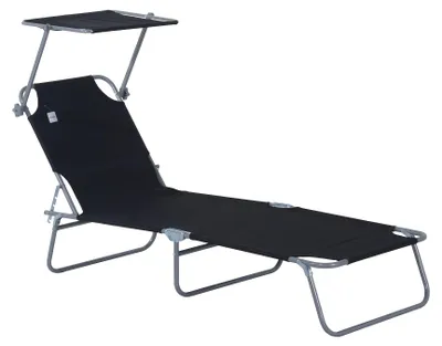 Produktbild von Liegestuhl - Loungestuhl - Liegebett - Solariumliegen - Klappbarer Gartenstuhl - Sehr stabiler Metallrahmen
