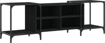 Produktbild von vidaXL TV-Schrank Schwarz 153x37x50 cm Holzwerkstoff