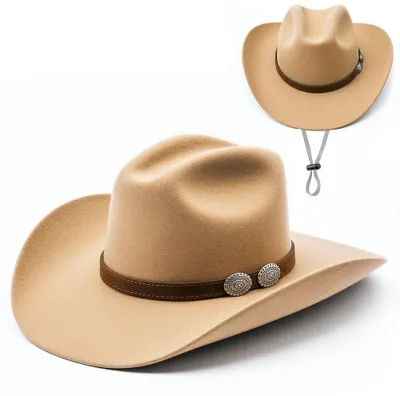 Image de Chapeau de cowboy en feutre pour hommes et femmes