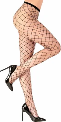 Immagine prodotto di Collant a rete Diamante Collant a rete Taglia unica, Nero