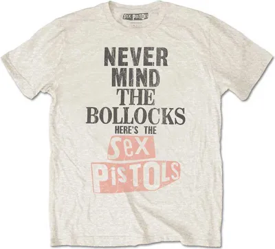 Image de Pistols Bollocks Distressed Natural S T-shirt