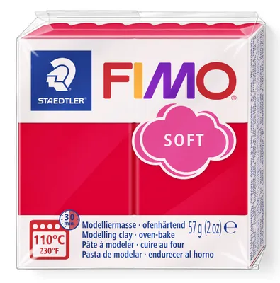 Produktbild von STAEDTLER FIMO soft 8020 ofenhärtende Modelliermasse Einzelprodukt, 57g, indischrot