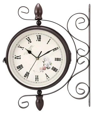 Immagine prodotto di Orologio da parete vintage, a doppio lato, adatto per interni ed esterni