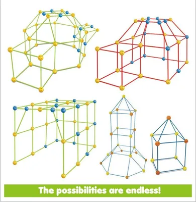 Produktbild von DIY Kinderzelt Spielzeug Bausatz Baukasten Spielzeug Jungen und Mädchen Geschenke - Hushoushan 2178