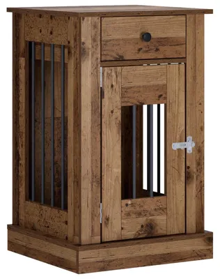 Immagine prodotto di vidaXL Mobile per trasportino per cani, legno massello riciclato, 50 x 47,5 x 80 cm, materiale in legno