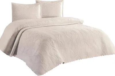 Obrázek produktu pro Dvojlůžková přikrývka, 230 x 250 cm, lze prát v pračce, béžová