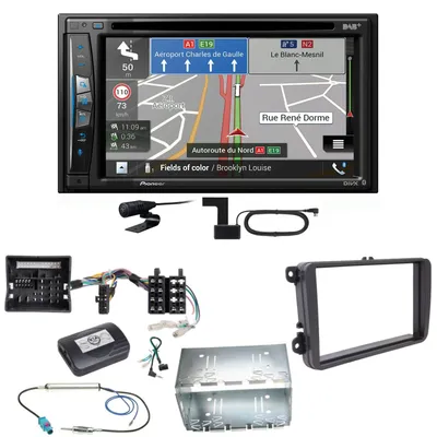 Produktbild von Pioneer AVIC-Z730DAB Navigation USB CD Einbauset für Tiguan Amarok Caddy Jetta